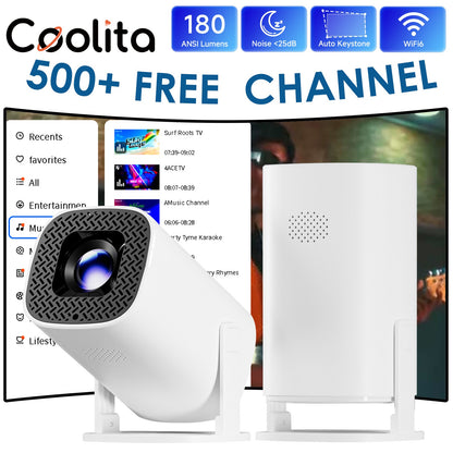 Projetores Inteligentes Mini TOPSION P30PLUS 4K 1280 * 720P Com mais de 500 canais gratuitos ao vivo Suporte WiFi6 Home Theater Projetor Portátil