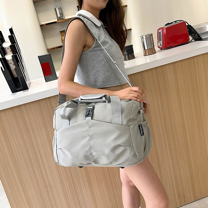 Women Travel Tote Bag Casual Outdoor Travel Short Trip Luggage Shoulder Bags Portable Commuting Gym Fitness Sports Handbag
