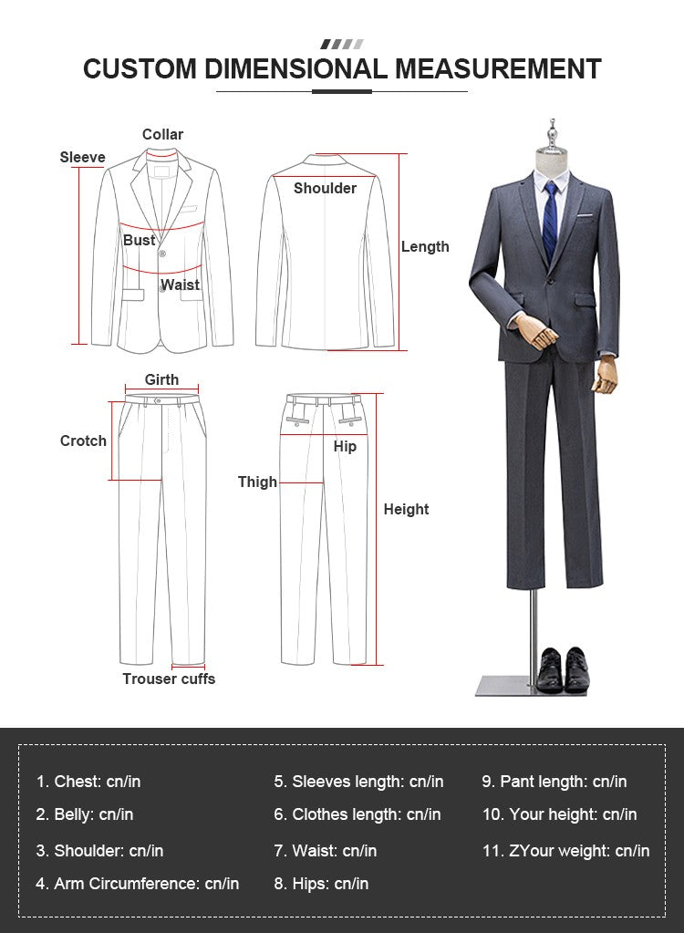 Men's Double-Breasted Suit, Classic Formal Business Wear