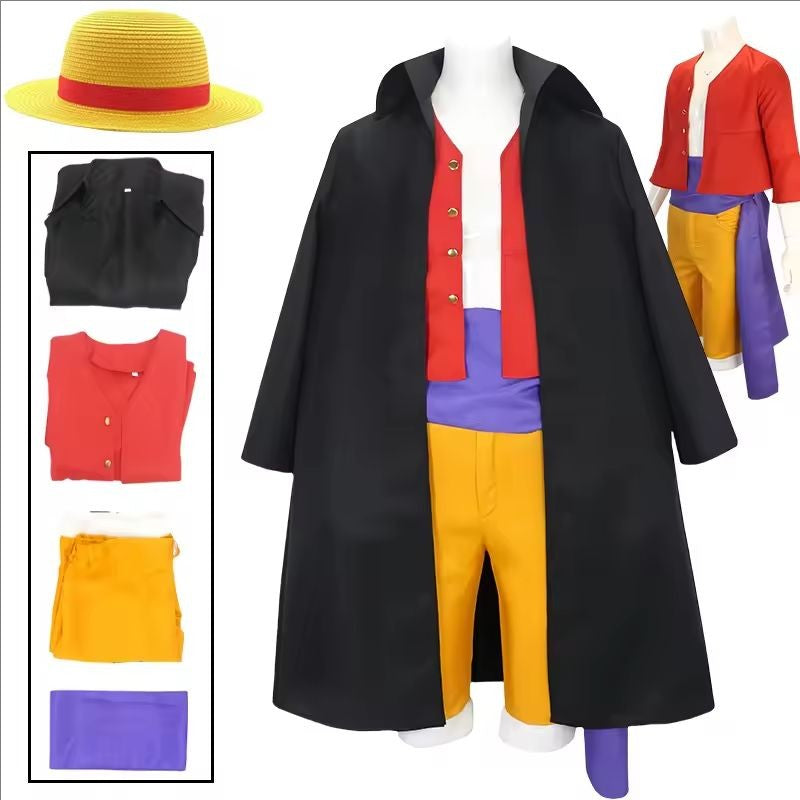 Anime Monkey D Luffy Cosplay  Wano Country Onigashima Chapter LMen's Clothing Cloths Halloween Carnival Costume For Adult