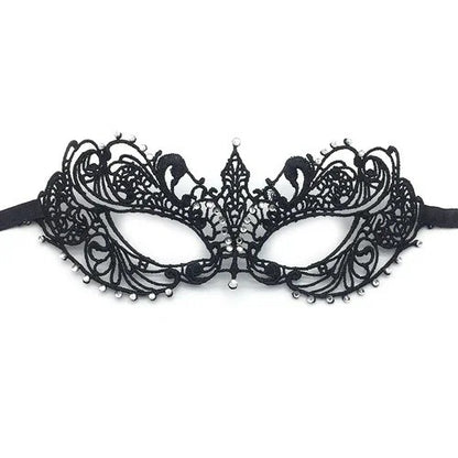 Gold and Silver Lace and Diamond Mask Eye Mask Masquerade Adult Male and Female Party Mask Sensual Women's Half Face