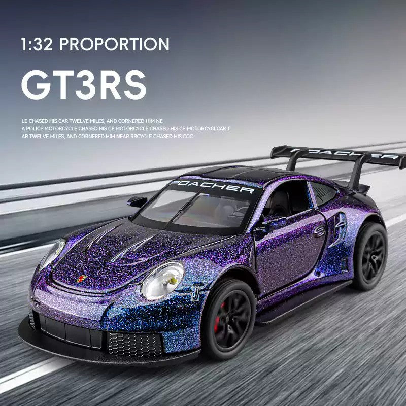 Carrinho Miniatura Diecast 1/32 Escala 911 GT3RS Carro Esportivo Modelo de Brinquedo Veículo Crianças Menino Aniversário Presente Decoração de Casa Brinquedo de Carro