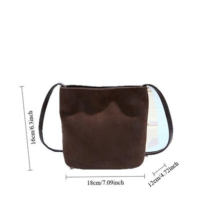 Design PU Suede Leopard Shoulder Bags for Women 2025 New Winter Crossbody Bag Females ?Luxury Handbags and Purses Bucket