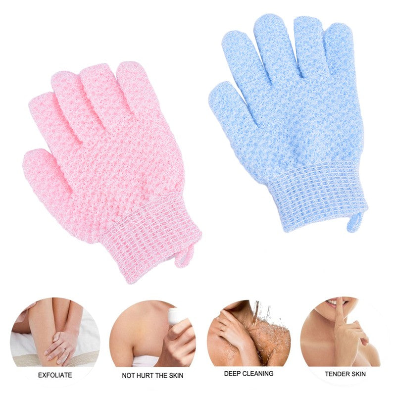 1pc Bath For Peeling Exfoliating Mitt Gloves For Shower Body Brush Fingers Towel Body Massage Sponge Wash Moisturizing SPA Foam