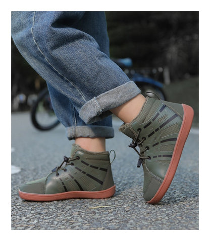 Fashion Kids Snow Boots Wide ToeBox Shoes Kid's Waterprof Barefoot Sneakers Boys Girls Warm Cotton Lightweight Non-slip Sneakers