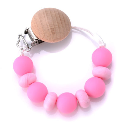 New Silicone Beads Dummy Clip Holder Soother Pacifier Clips Chain for Baby Teething Toys Chew Gifts Accessories BPA Free