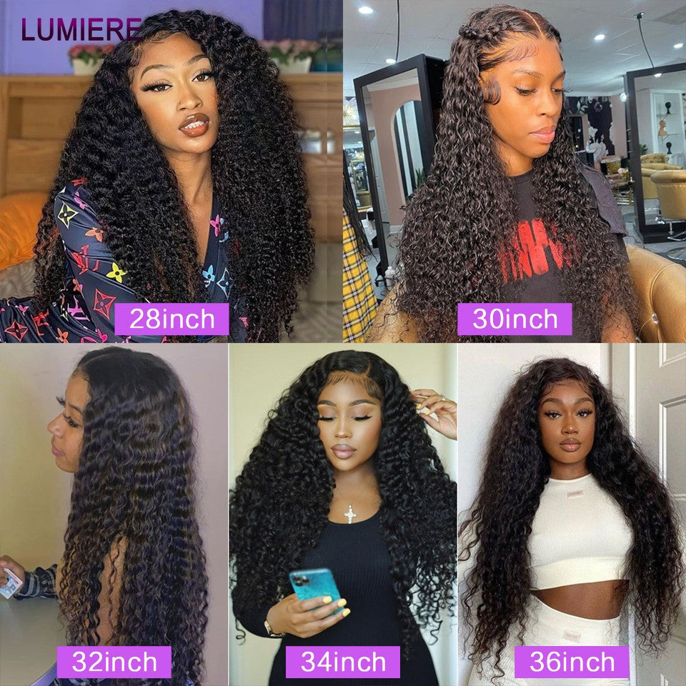 Extensões de Cabelo Humano Ondulado Profundo para Aplique Brasileiro 100% Cabelo Humano Virgem Puro 8 Peças/Conjunto Cabeça Inteira Para Mulheres 18A Trama Dupla