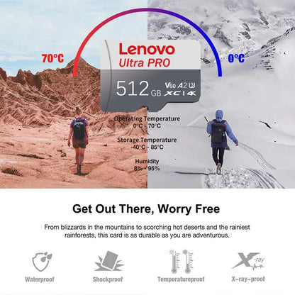 Cartão de Memória Micro SD de Alta Velocidade Lenovo 2TB 1TB 512GB 256GB ATÉ 100MB/s U3 128GB Cartão TF para Adaptador de Leitor de Cartão USB Micro sd