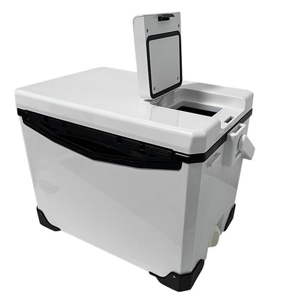 Caixa Térmica para Pesca 10L 18L 22L 32L 48L Caixa de Utensílios de Pesca Tanque Externo Estojo para Equipamentos Ferramentas Armazenamento de Peixes Pesca Marinha com Furos de Ar Portáteis