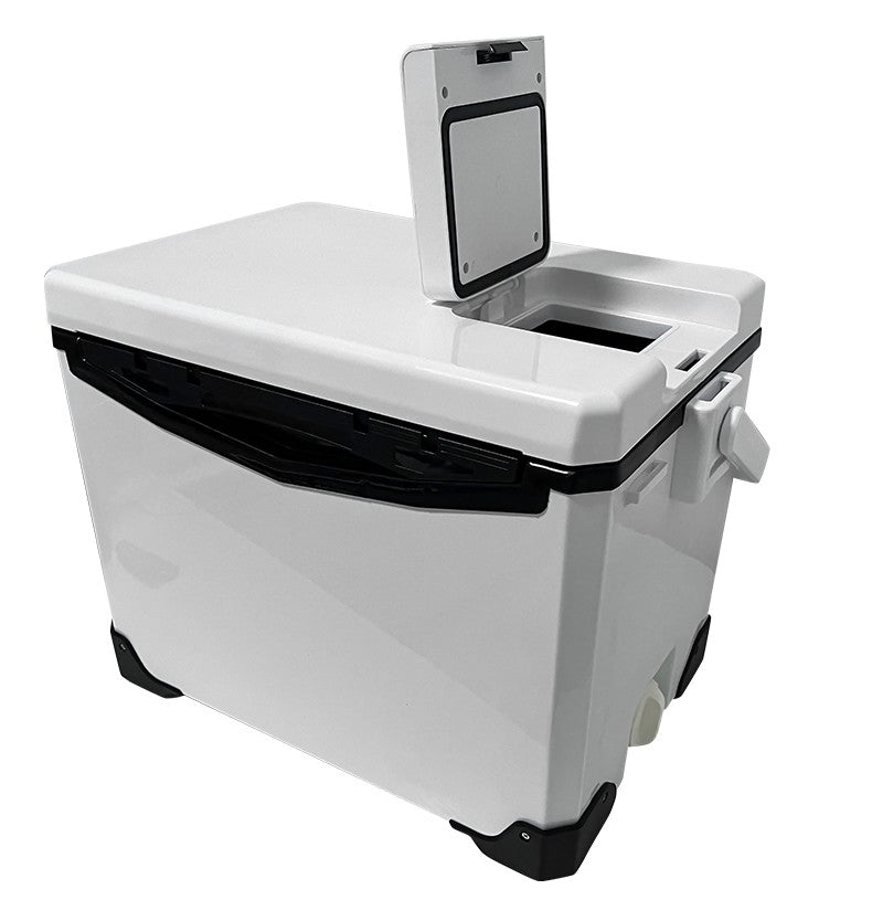 Caixa Térmica de Pesca de 10L 18L 22L 32L 48L Caixa de Ferramentas de Pesca Tanque Externo Estojo para Ferramentas de Pesca Armazenamento de Peixes Pesca Marítima com Saídas de Ar Portáteis