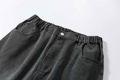 Calças jeans masculinas largas de perna reta, cintura alta, plus size, extra longas, 115cm, Primavera 190