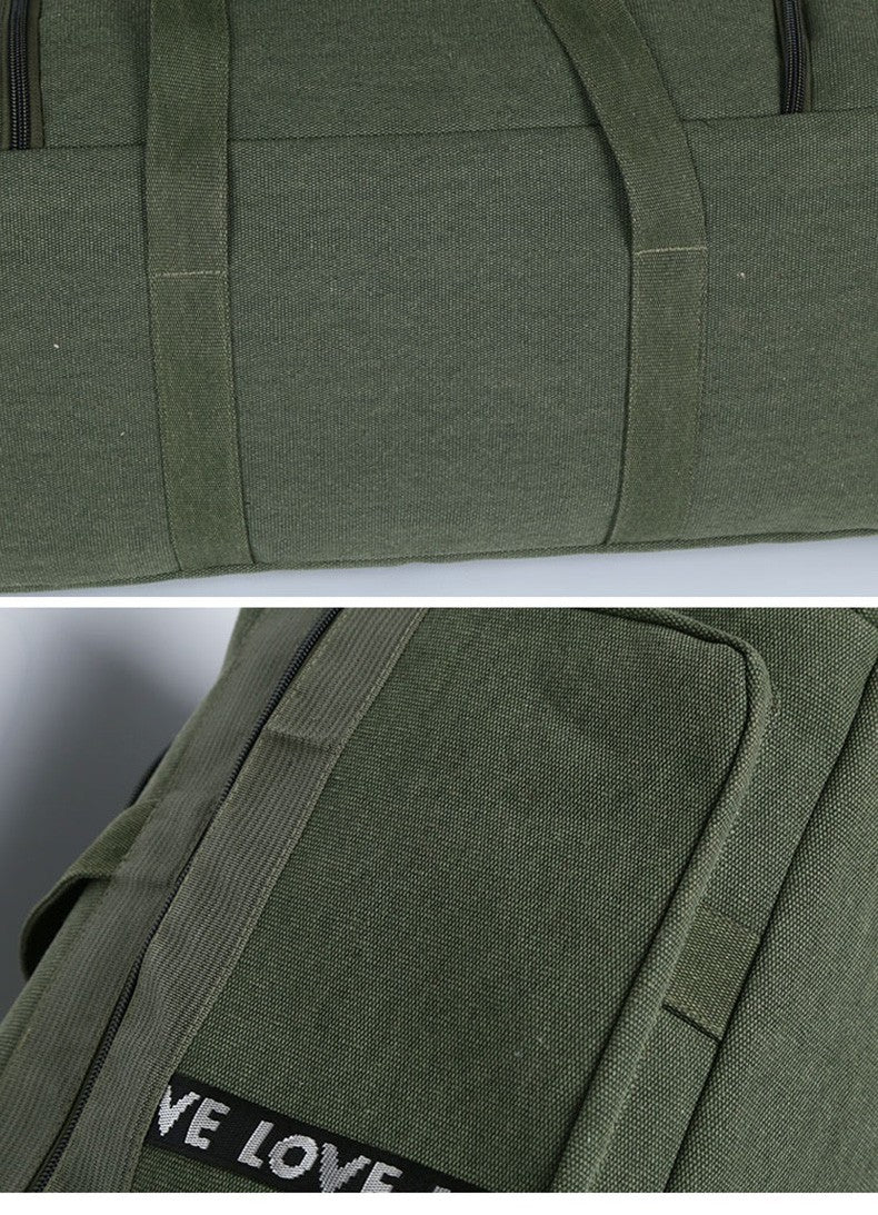 Large Canvas Travel Duffel Bag Waterproof Men's Shoulder Luggage Storage Bags Outdoor Trainning Fitness Sports Handbag XA927D
