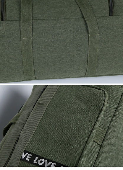 Large Canvas Travel Duffel Bag Waterproof Men's Shoulder Luggage Storage Bags Outdoor Trainning Fitness Sports Handbag XA927D
