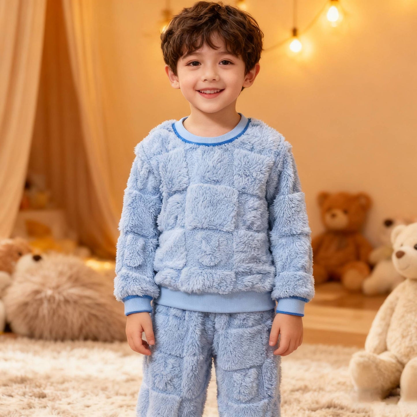 Children's Pajama Sets Tops + Pants 2Pcs Kids Pajamas Winter Girl Clothing Sets Comfortable Children Clothes Boys Sleepwear