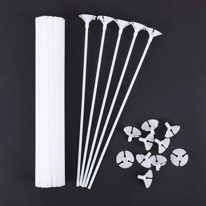 10/20Pcs Multipurpose Plastic Balloon Sticks With Cup White Balloon Holder Birthday Wedding Party Decorations Celebration Supply