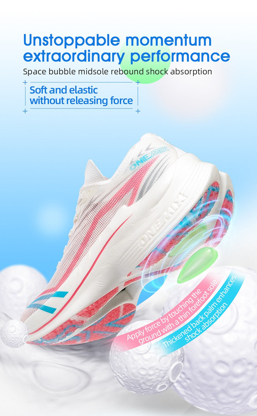 ONEMIX New Marathon Carbon Plate Running Racing Shoes Men Professional Stable Support Shock-relief Ultra-light Rebound Sneakers