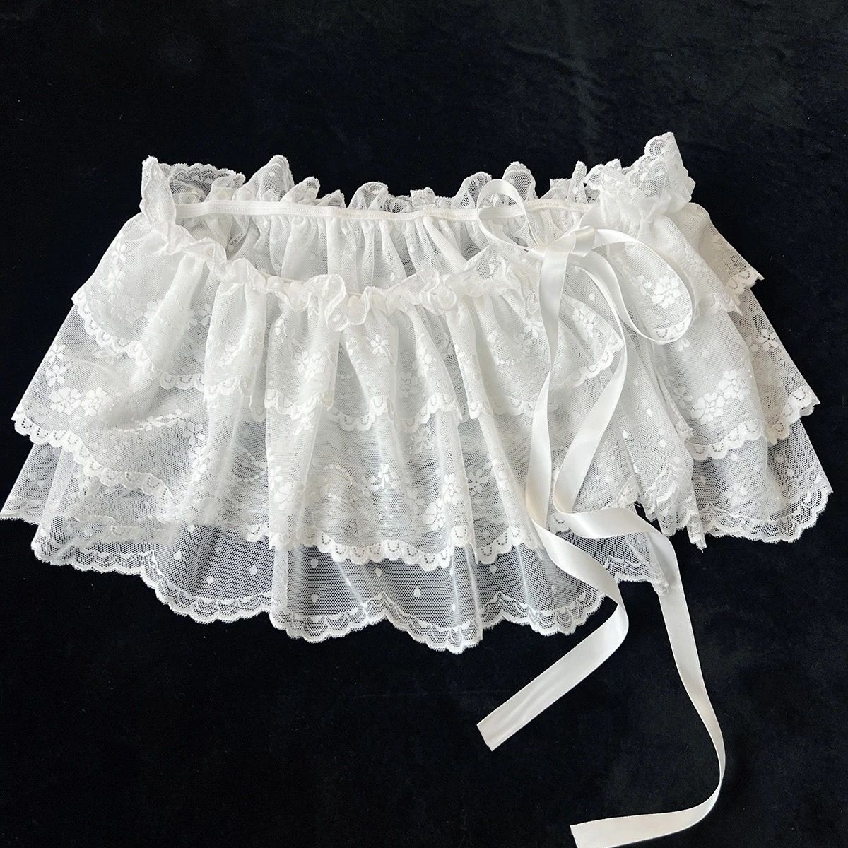 Women Y2K Korean Lace Mini Layered Skirt Streetwear Lace Up Ruffles Harajuku High Waist Pleated Ladies Jupe Skirts Clothes
