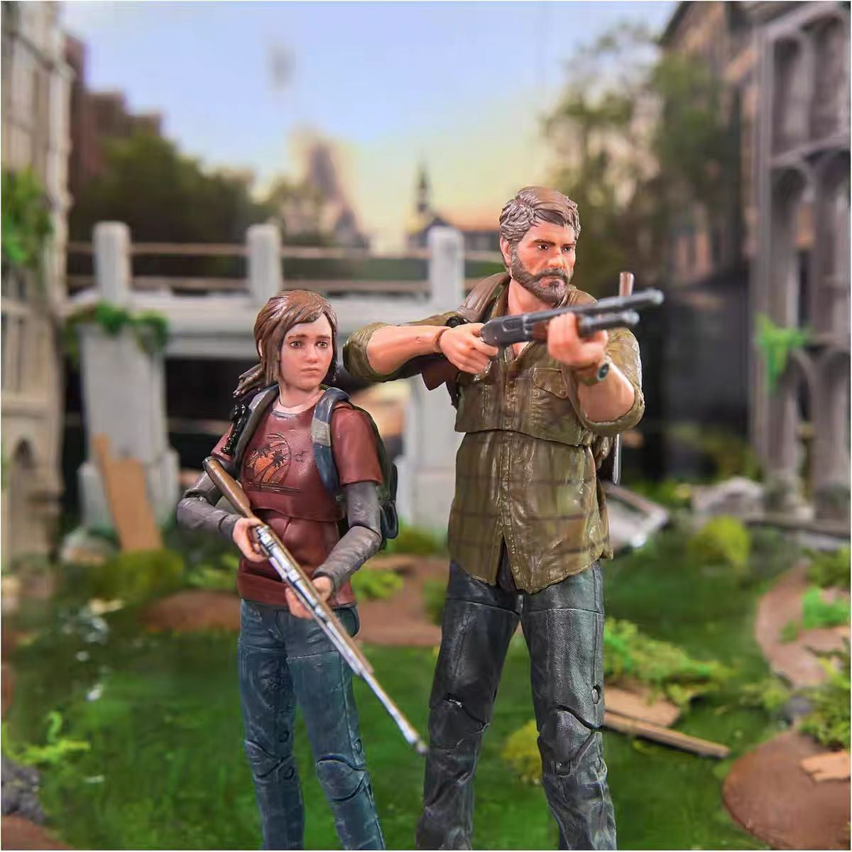 Em estoque original The Last of Us Joel e Ellie SpinMaster Boneco de ação novo escala 1/7 26.6cm PVC