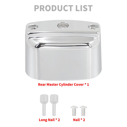Motorcycle Rear Brake Master Cylinder Cover For Harley Heritage Softail Low Riders FLST 00-17 Touring Road King FLHT 00-07