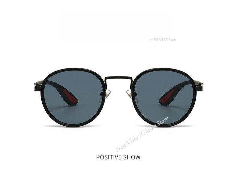 Vintage Designer Outdoor Sunglasses Men Round Fashion Plastic Titanium High Quality Sun Glasses Man UV Protection Glasses Woman