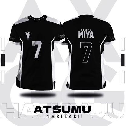 Haikyuu Inarizaki Cartoon Anime Cosplay Men Jersey Summer Short Sleeve Children Tee Tops 2024 Fashion Women Oversized T-shirt
