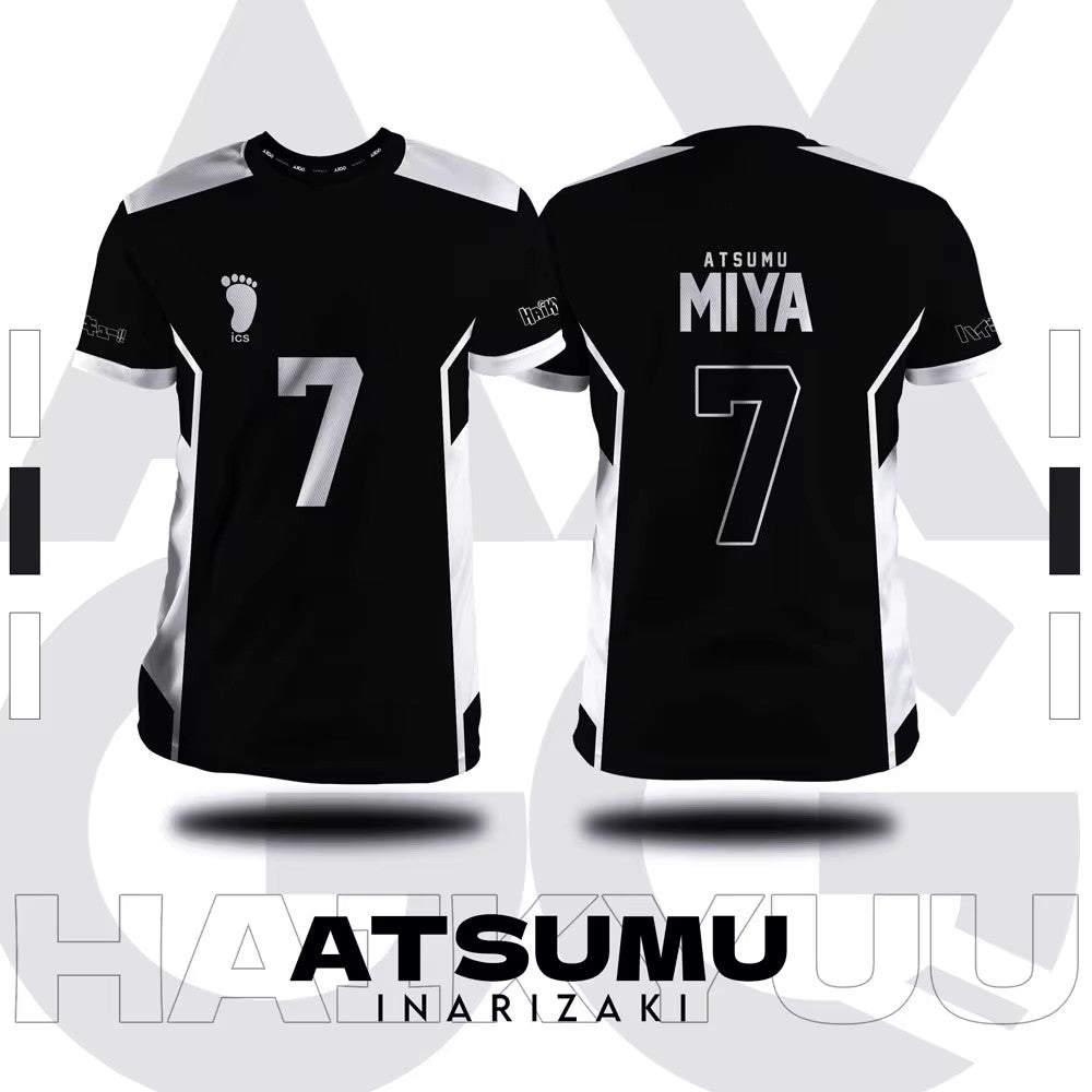 Haikyuu Inarizaki Cartoon Anime Cosplay Men Jersey Summer Short Sleeve Children Tee Tops 2024 Fashion Women Oversized T-shirt
