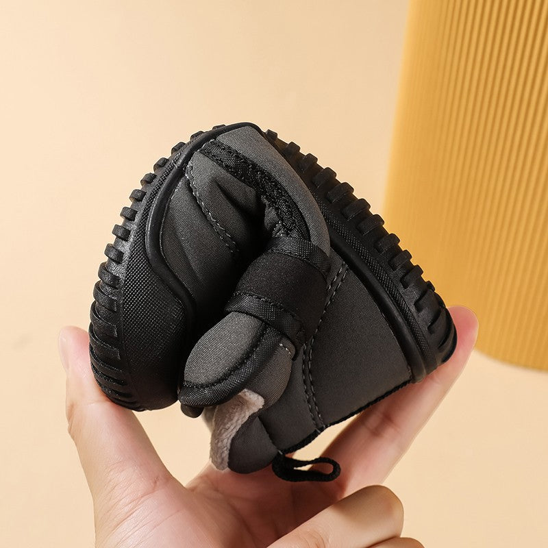 Unisex Kids Winter Outdoor Waterproof Fashion Short Snow Boots Boys and Girls Warm Cotton Comfortable Walking Shoes
