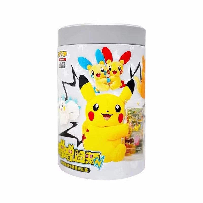 In Stock Pokemon PTCG Nuzzle Plush&Card Display Gift Box Booster Packs Magnetic Stuffed Toy Trading Card Game Collectible Doll