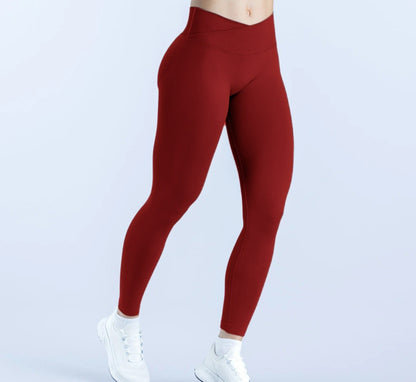 Vision Leggings Cross Waist Seamless Yoga Pants Women Hip Lifting Gym Leggings Fitness Scrunch Butt Sports Pants Workout Legging