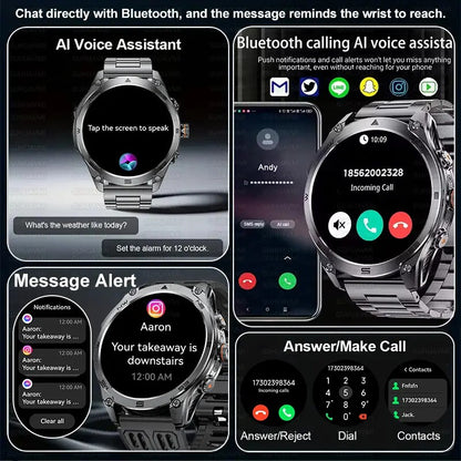 T-Rex3 Ultra Novo Smartwatch com Bússola e GPS Integrados Bateria de 1000mAh Resistência à Água 10ATM Rastreador Esportivo Smartwatches Militares para Exteriores