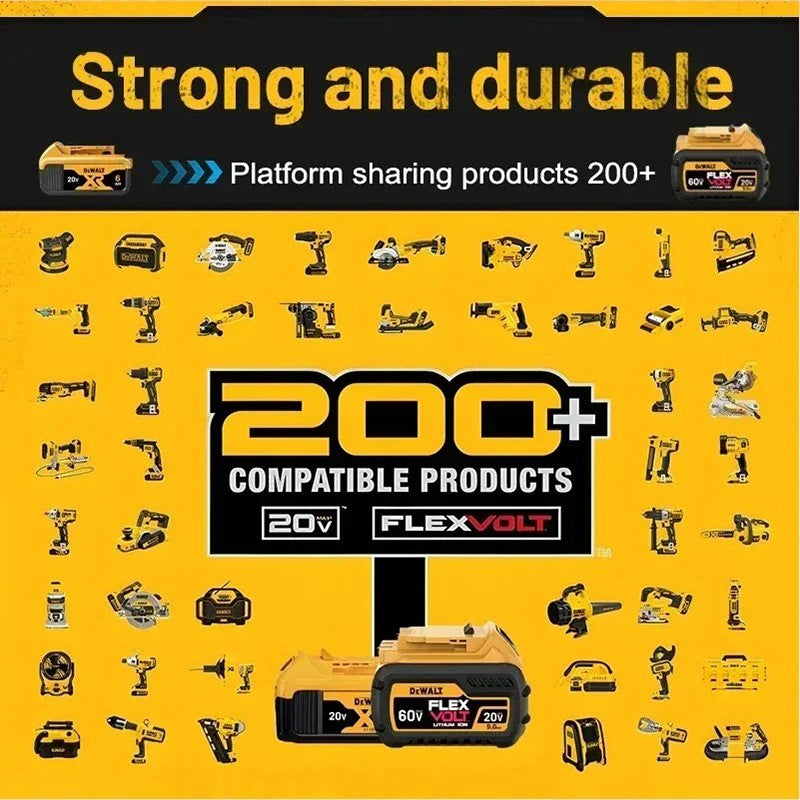 Bateria DEWALT 20V 6AH recarregável de íon de lítio carregador DCB118 Parafusadeira furadeira elétrica sem escovas DCD805 ferramenta elétrica