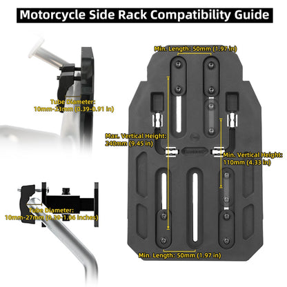 Rhinowalk Motorcycle Side Bag Quick Release Waterproof 35L Anti-Theft With Lock Hole For BMW R1300GS  R1250GS R1200GS S1000XR