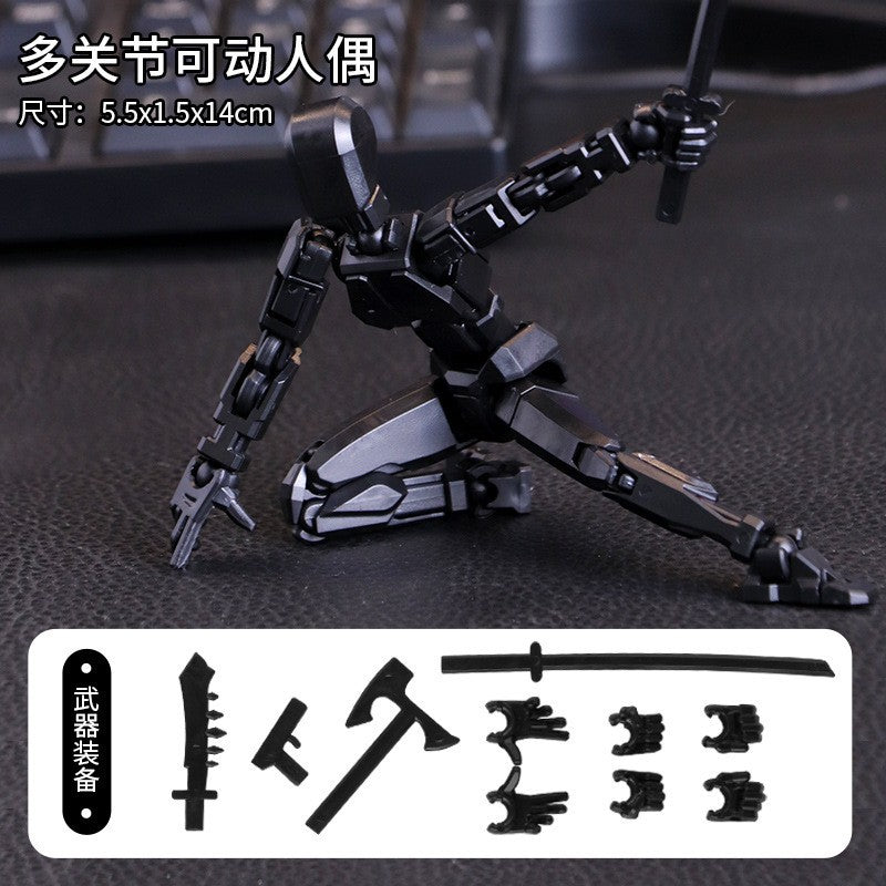 Titan Action Figure Robô Multifuncional Articulado com Múltiplas Juntas que se Transforma, Boneco Manequim Impresso em 3D, Brinquedo Ornamento para Crianças e Adultos, Presentes