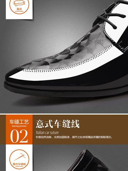 Oxfords Leather Men's Shoes Casual Dress Men Lace Up Breathable Formal Office for Man Big Size 38-48 Flats 2024