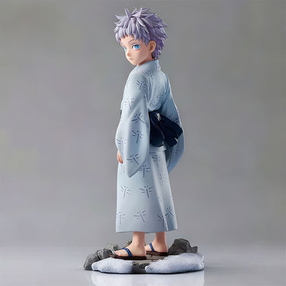 Boneco de Anime Jujutsu Kaisen Satoru Gojo Q Version Boneco de Ação Fofo Enfeite de Mesa de Anime Modelo de PVC Estátua Coleção Brinquedo Presente