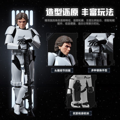 Blokees Star Wars Trooper Stormtrooper Darth Vader Bonecos de Ação Modelo Brinquedos de Montar Enfeite de Mesa Presentes de Aniversário