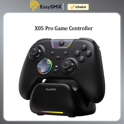 EasySMX X05 Pro Wireless Gaming Controller, Gamepad with Charing Dock for PC Nintendo Switch iOS Android with Dual Rumble Motors