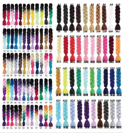 Cabelo Sintético Trança Jumbo 24 Polegadas Ombre Jumbo Extensão de Cabelo para Mulheres Tranças DIY Roxo Rosa Amarelo Cinza Lihu