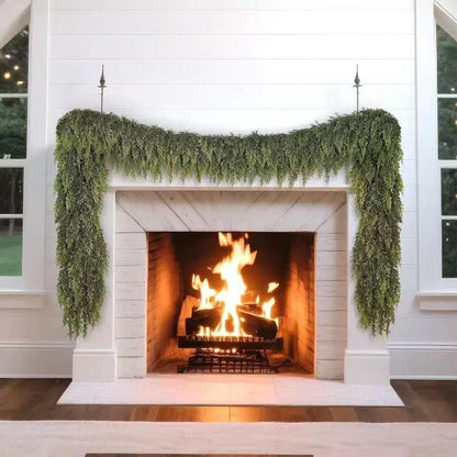 Christmas Garlands Artificial Green Pine Decoration Artificial Garland for Wreath Fireplace Tree Mantel Porch Indoor Stairs