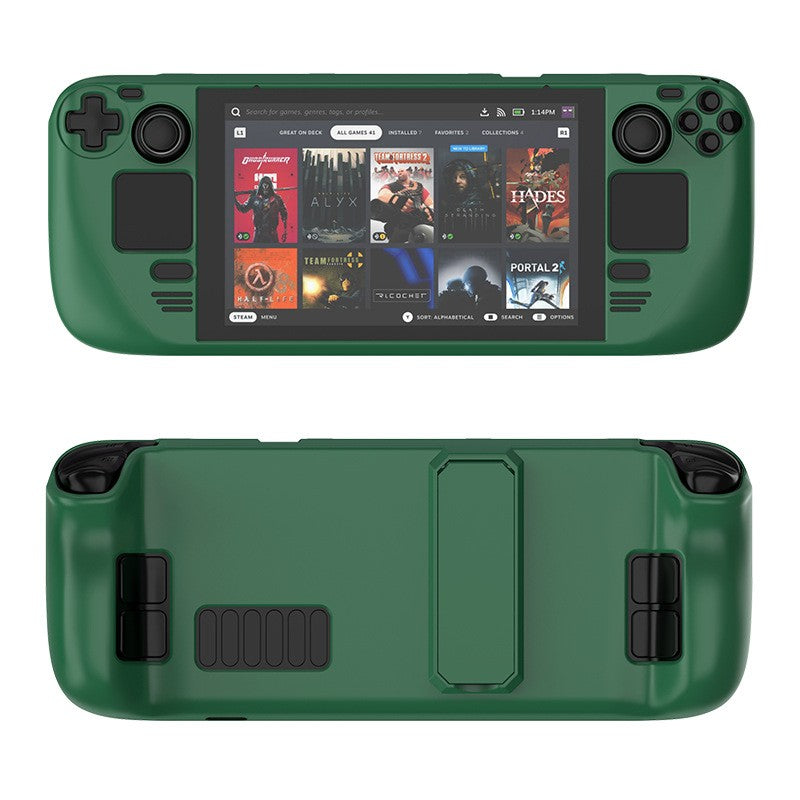 (Hot Stock) New Colorful Protective Case For Steam Deck OLed Game Console Protective Cover ,For Steam Deck Shell with Bracket