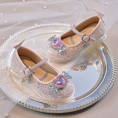 Fashion Elegant Soft Sole Anti-slippery Versatile Dress Leather Shoe for Party Autumn New Children Princess Shoes for Girls