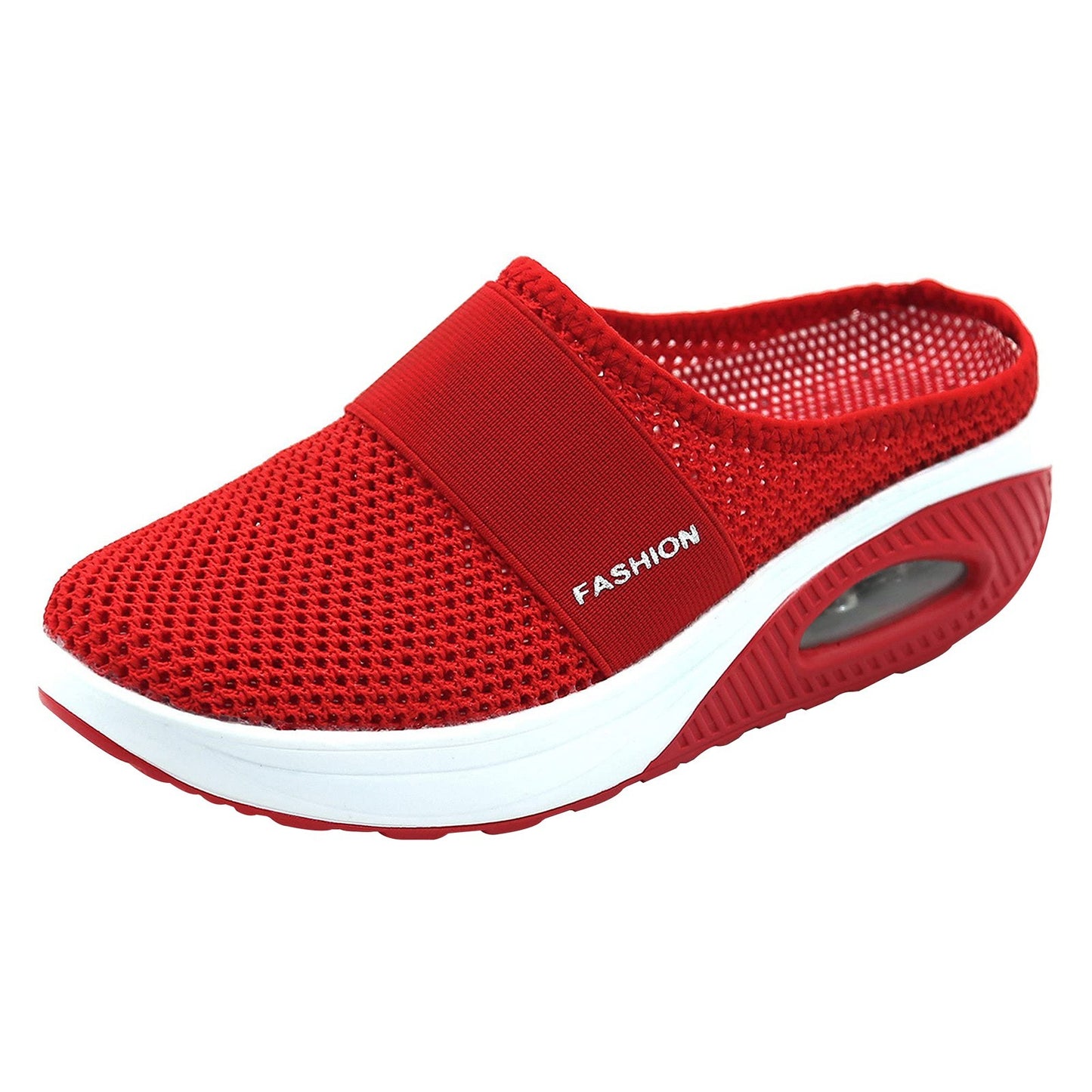 Slip-On Women'S Walking Sandals,Breathable Mesh Casual Shoes Breathable With Arch Support Knit Shoes Thickened Soft Sole
