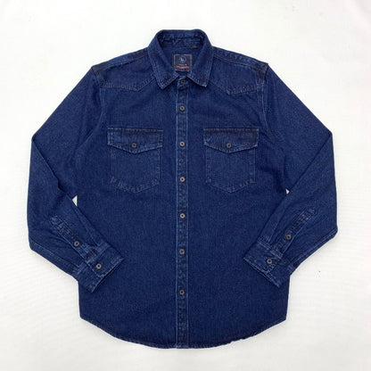 Heavy cargo denim shirt men May Khaki autumn do old retro loose casual plus size shirt coat
