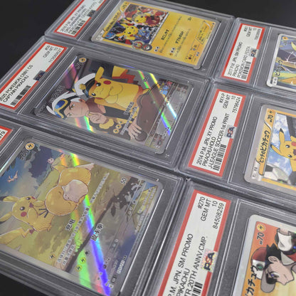DIY PTCG Cartas de Classificação Coleção de Cartas POKEMON JAPONÊS CHINÊS CBB1 SM PROMO CAPITÃO PIKACHU Cartas de Classificação de 10 Pontos Presente de Jogo
