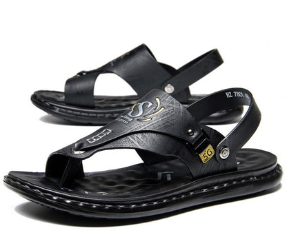 Brand Men's Sandals Summer Soft soled Anti slip Beach Shoes Male  Outdoor comfortable Men slippers Luxury High Quality sandalias