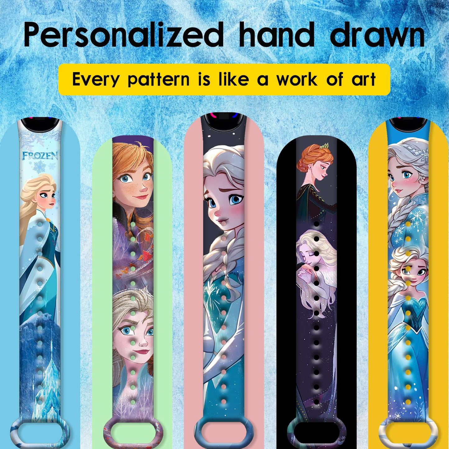 Disney Frozen Digital Kids' Watches Anime Figures LED Luminous Watch Touch Waterproof Electronic Sports Watch Kids Birthday Gift