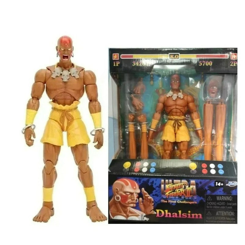 Em estoque Jada Toys Ultra Street Fighter II M.Bison Dhalsim Violent Ken RYU Guile 6" Boneco Colecionável Modelo Brinquedo Presente