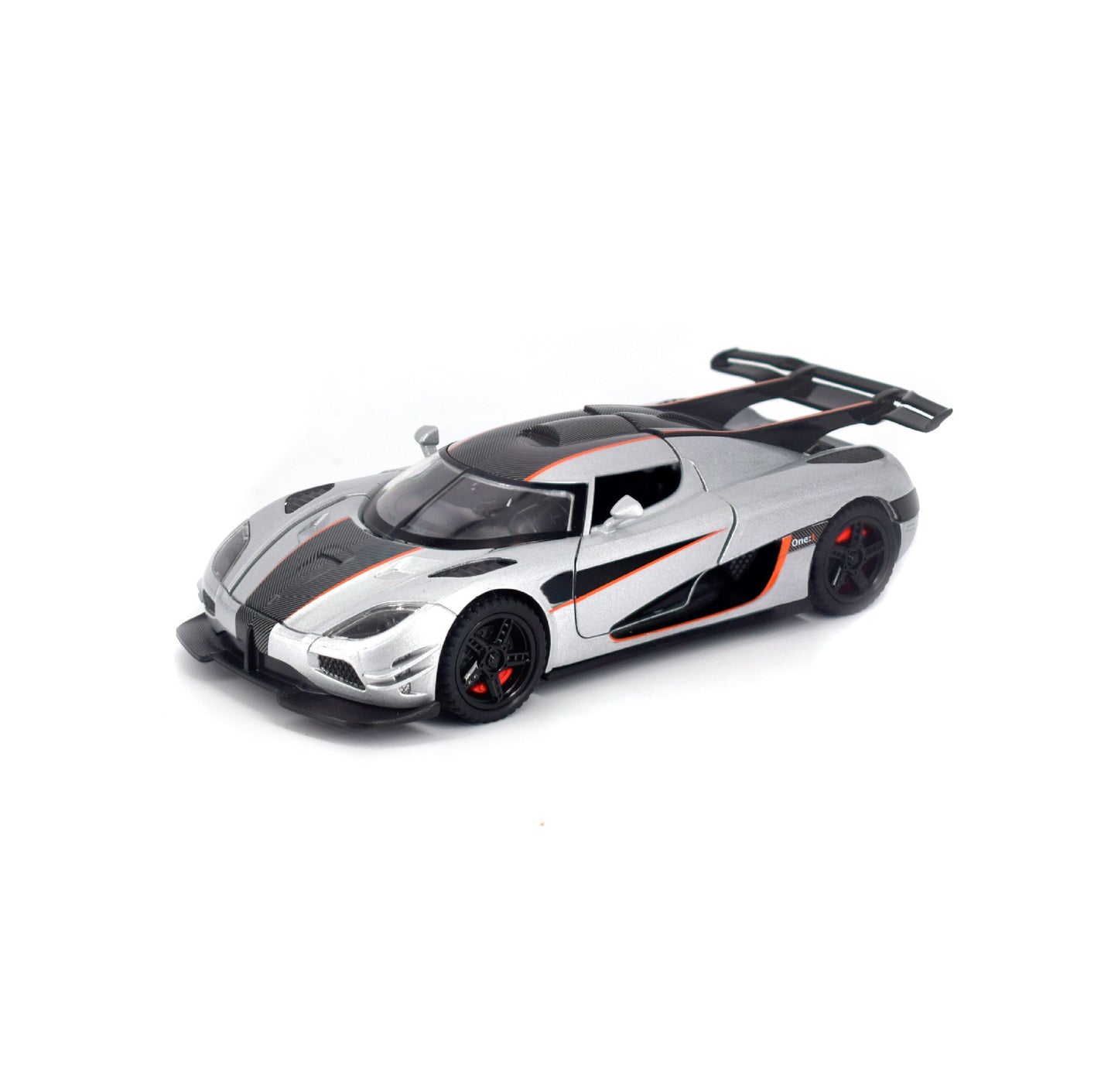 1:32 Escala ONE1 Miniatura Carro Esportivo Modelo Brinquedos Liga Fundida 4 Portas Abertas com Veículos de Corrida de Fricção para Crianças Presentes