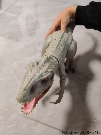 Jurassic-Park Indominus T Rex Bonecos de Ação Dinossauros para Crianças Brinquedos com Som e Movimento Dinossauro de Brinquedo para Presente de Aniversário Infantil