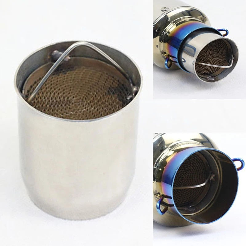 Alconstar- 51mm/60mm Inlet Motorcycle Exhaust Muffler Steel DB Killer Moveable DB Killer Noise Sound Eliminator Race